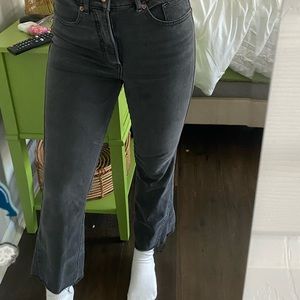 High rise Cropped Flare jeans